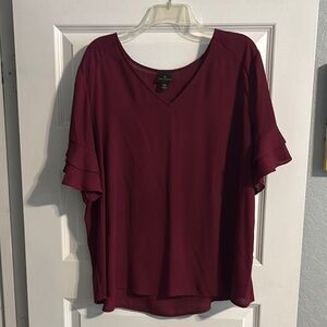 Women's Burgundy Blouse
